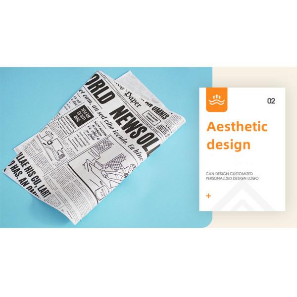 OEM Inkjet Printing Greaseproof Wrapping Paper For Fried Food