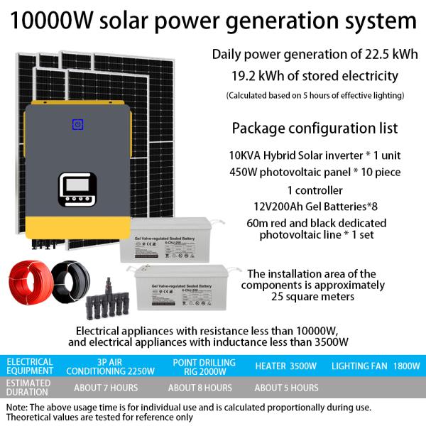 Home Power Solution: 10KW Hybrid Solar System with GEL Battery Storage to Prevent Power Outages and Maximize Solar Energy