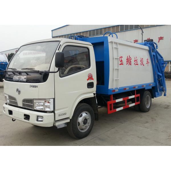 5.5 Cbm Fuel Type Trash Dump Truck Garbage Tipper With Rear Loader