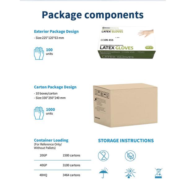 OEM ODM Latex Powdered Surgical Gloves / Synthetic Latex Gloves
