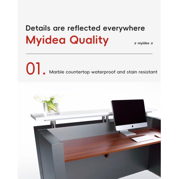 Simple Design Marble Top Modern Office Furniture Reception Desk