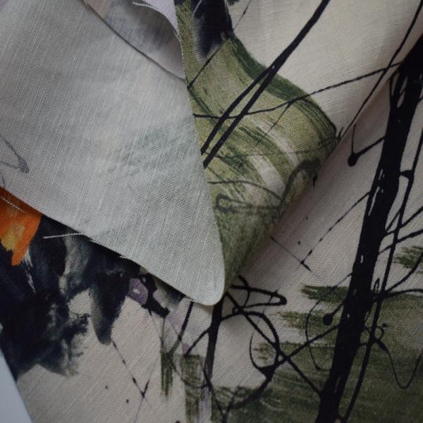 Soft Digital Printed Viscose Rayon Fabric 100% Ramie Linen Fabric Yarn Dyed