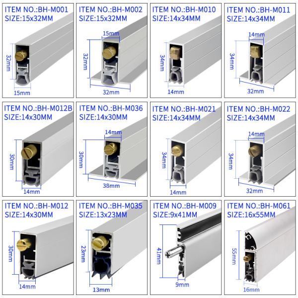 T Shape Acoustic Door Bottom Seals Automaticlly Drop Down Soundproof Weatherstripping for Wooden or Metal Door