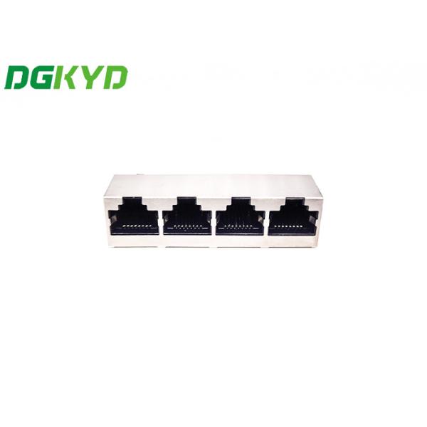 UL 94V-0 1X4 RJ45 Modular Connector 180 Degree Without Filter