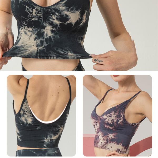 Strapless Womens Longline Sports Bra Seamless Multicolor Patterned