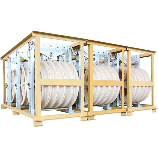 Overhead Power Line Triple Aluminum Wheel Conductor Stringing Blocks