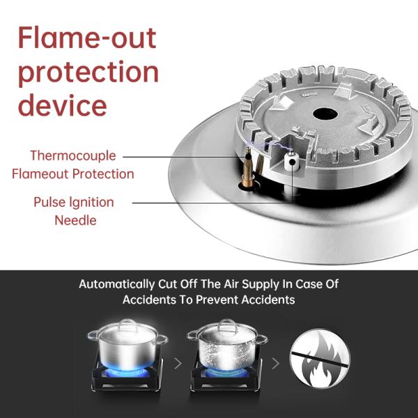 Standard Built In 5 Burner Gas Stove Oem Odm Metal Knob