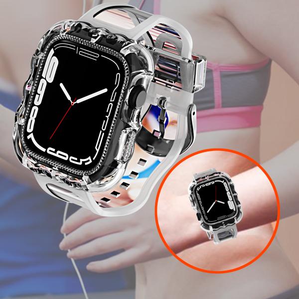 Fashionable 6 Colors TPU Loop Replacement Sport Bands for Apple Watch 7 and Affordable