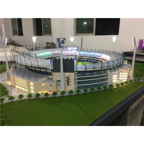 Ho Scale Maquette Stadium With Light , Miniature Football Stadium Model