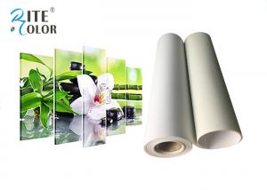 China 260g Roll To Roll Eco Solvent Media , Bright White Matte Polyester Digital Printing Canvas Roll wholesale