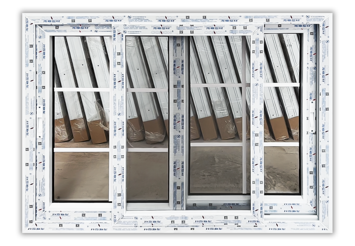 China 80mm UPVC Single Double Glass Sliding Window with Screen Net and Crescent Lock PVC Sliding Windows on sale