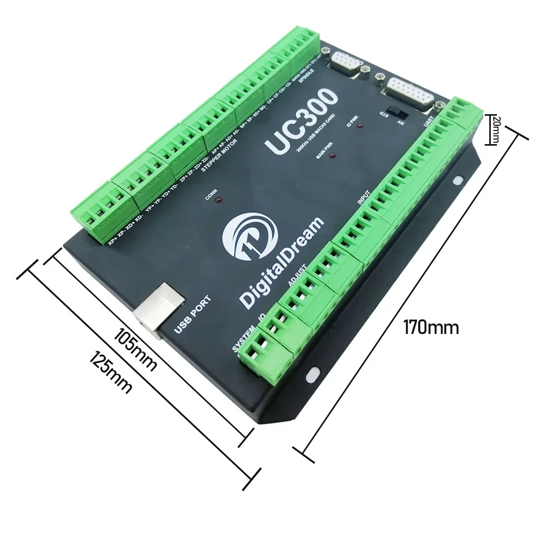 Upgraded 3 4 6 Axis Motion CNC Controller Board UC300 For Milling Machine