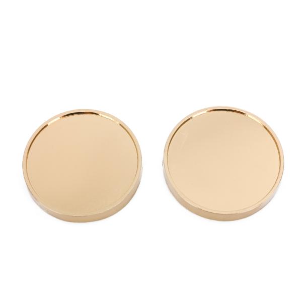 Flat Circularity Shape Metal Handbag Lock Hardware Customized Color