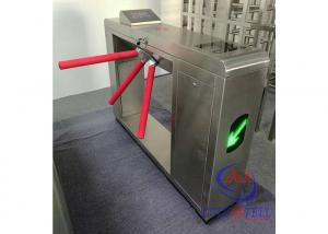 China App code scanner controlled rotary drop type three arm turnstile / rfid tripod gate for Subway restaurant entry wholesale