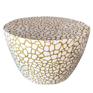 Modern Art Crackle Round Centre Table Customisable Colours