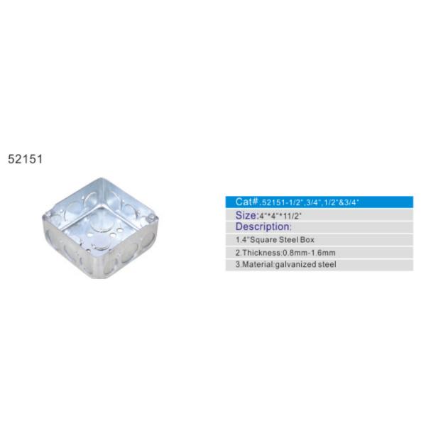 Surface Mounted Metal Conduit Box Customized Dimension Drawn Type