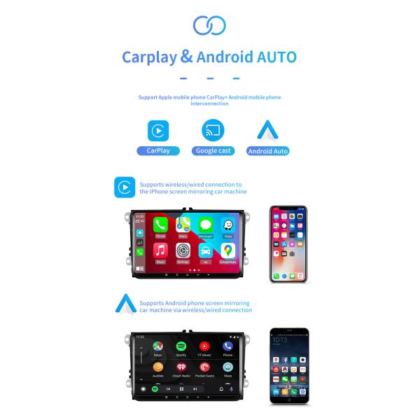 9 Inch Car Android GPS Navigation For VW 1080P Screen Canbus Carpler Multimedia