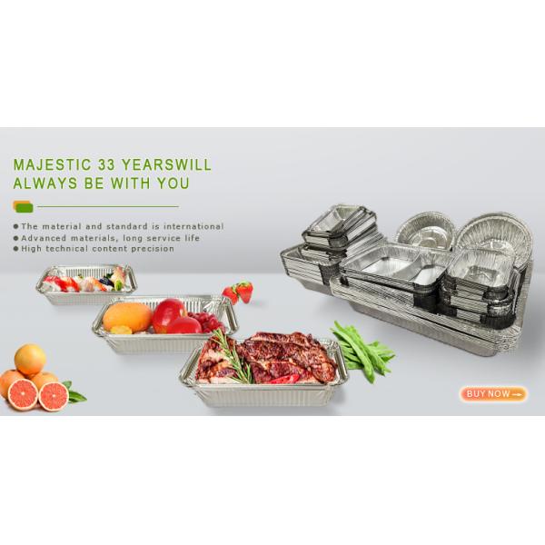 Custom Order Accepted Aluminum Foil Food Container for Rectangular Muffin Packaging