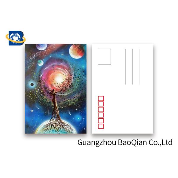 Amizing Design Star 3D Lenticular Postcards With Two Side CMYK UV Offset Printing
