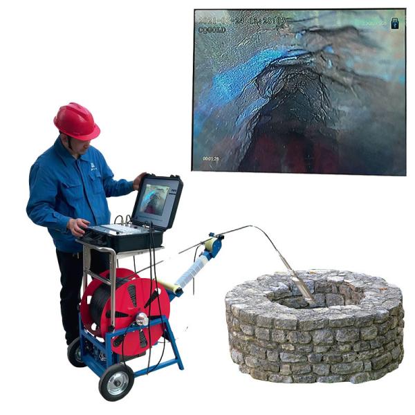 360 Degree Rotary Deep Well Inspection Downhole Camera System With Waterproof Cable