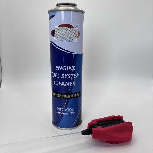 Trigger spray with extension tube in use for precise application