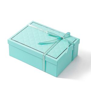 Matte Lamination Mint Green Carton Box Pink Stackable Collapsible Gift Boxes