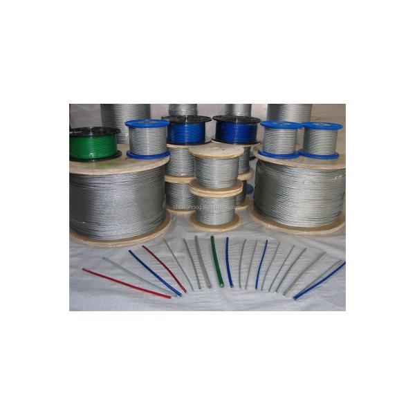 Dredging 3/32" to 1/8" 7x19 PVC Coated Galvanized Steel Wire Rope with DIN Standard Dredging