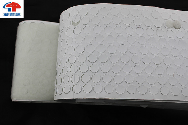 China Eco Friendly Sticky Back Dots / Coloured White Dots 10mm hook and loop wholesale
