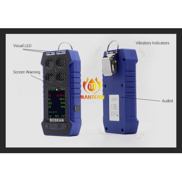 High Reliability Portable Combustible Gas Detector , Gas Leak Detector CO / O2 / CH4 / H2S