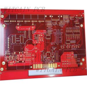 China 8 Layer Multilayer Circuit Board Red Solder Printed 50 Ohm wholesale