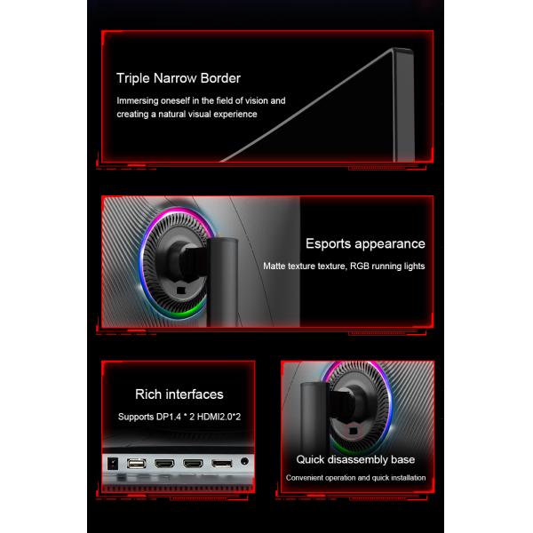 34 Inch 1500R Curve Rate Widescreen Gaming Monitor 144Hz 165Hz 180Hz With Adjustable Bracket