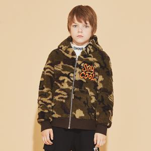 China Camouflage Lightweight Kids Winter Parkas Coral Fleece Jacket Boys Tops wholesale