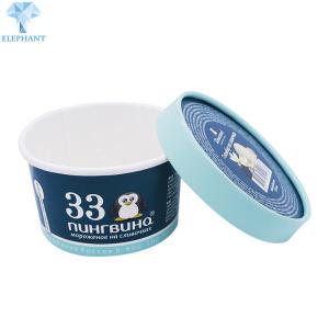 China OEM ODM Offset Printing Paper Ice Cream Containers With Lids wholesale