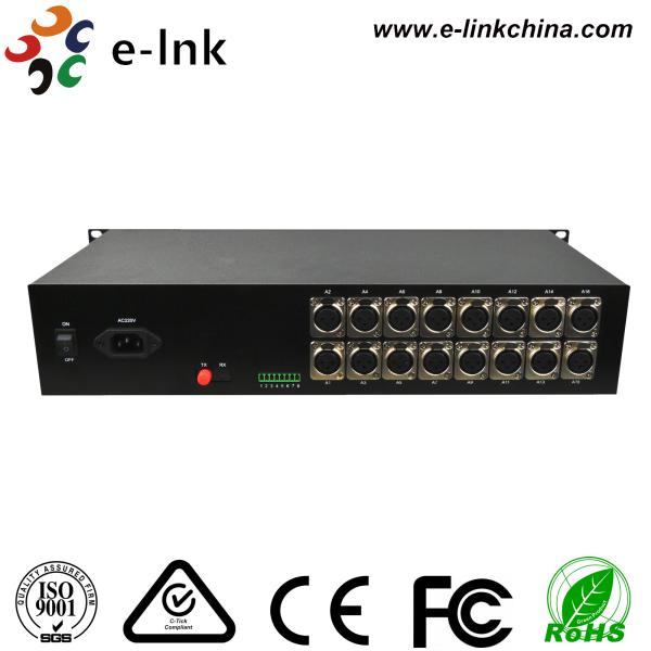 Quality 1~16 XLR broadcast audio fiber Multiplexer for sale