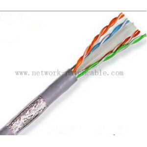 China 1000ft Solid 0.51mm Cat6 SFTP Cable 23AWG Twisted Pair Wire Grey wholesale
