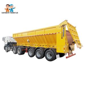 Leaf Spring Crawler Sandstone 35cbm Dump Semi Trailers