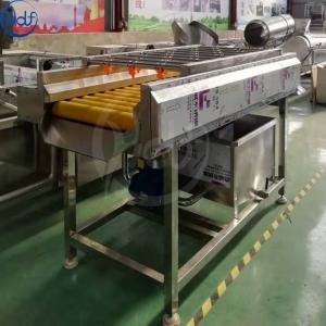 China Fruit and vegetable processing equipment/wool roller high pressure spray cleaning/brush cleaning machine parallel type wholesale