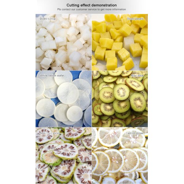 800KG/H Commercial Round Carrot Cutting Machine Fruit And Vegetable Slicer