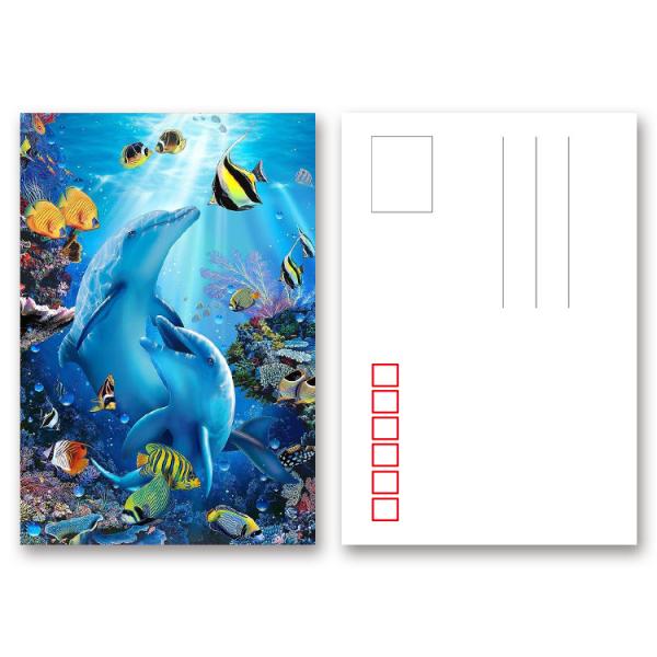 Custom Lenticular Printing Holographic 3D Postcard Heat Resistant Non Toxic
