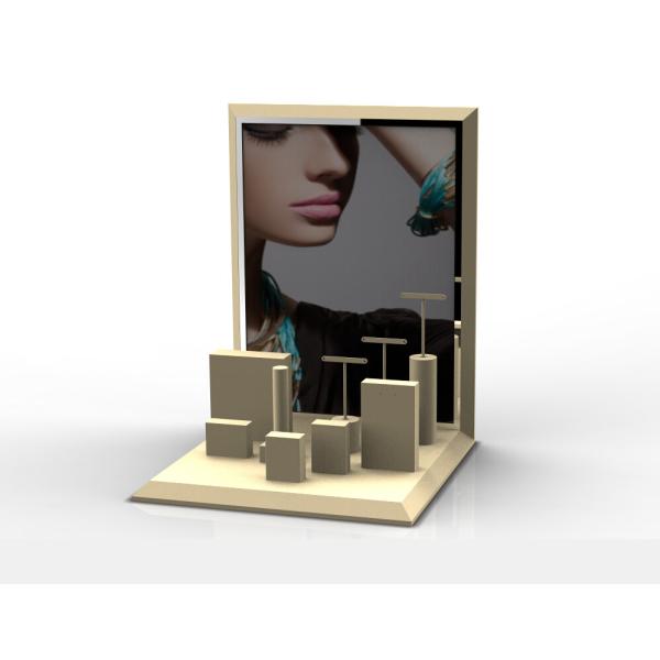 Jewelry Window Tabletop Display Set Microfiber Fabric Stand for Necklace,Earring,Ring