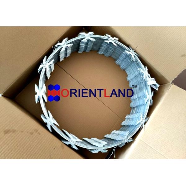 CBT-60 Galvanized Concertina Barbed Tape Razor Wire Hight Tensile