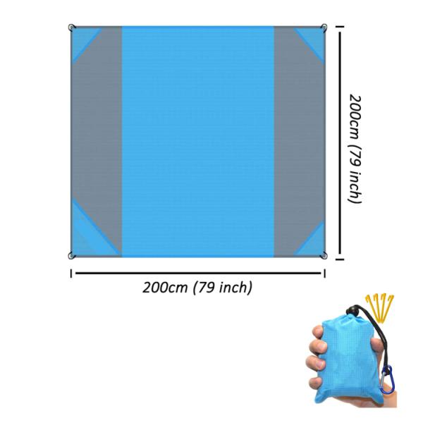 Outdoor Camping Sand Proof Ripstop Nylon Waterproof Compact Beach Blanket / Oversize Picnic Blanket / Beach Mat