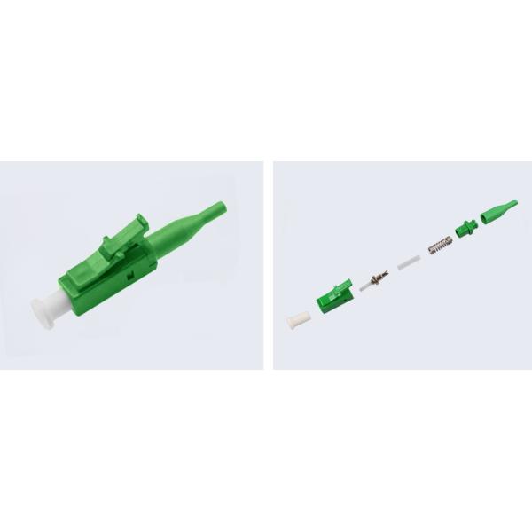 LC APC Fiber Connector 0.9mm Simplex Single Mode Fiber Connectors With Green House