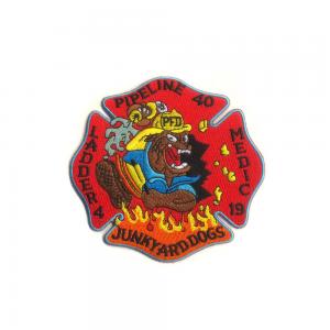 China Firework Logo Patches Uniform Armband Iron On Embroidered Patch Fireman Police Badge wholesale