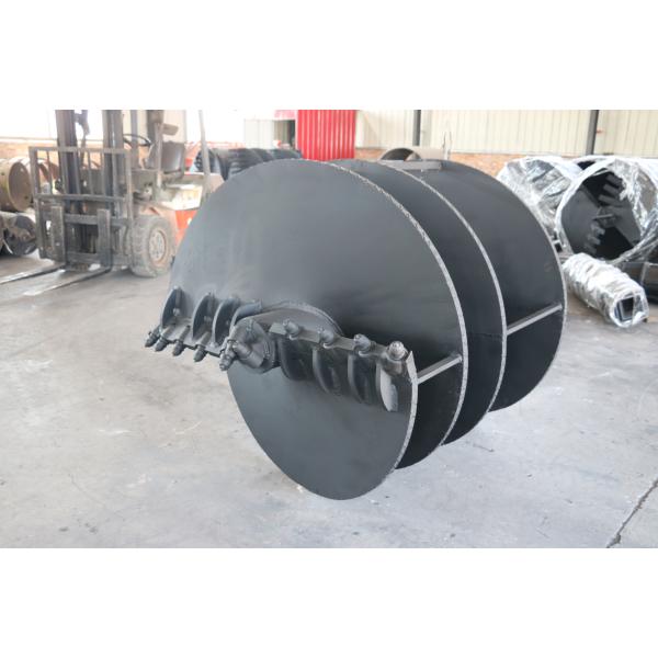 16Mn Double Start Spiral Straight Drilling Auger Flat Teeth Soil Digging Drill Bit