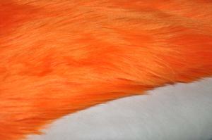 China orange color  150cm Long Hair Faux Fur  Faux Fox Fabric，Showcase your personality and make your space stand out wholesale