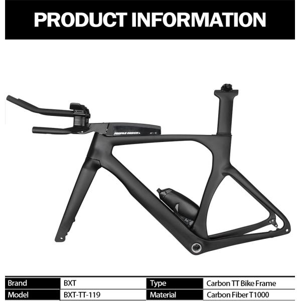 Full Carbon Triathlon Bike Frame 700C Racing Road Bicycle Frameset 58cm Size