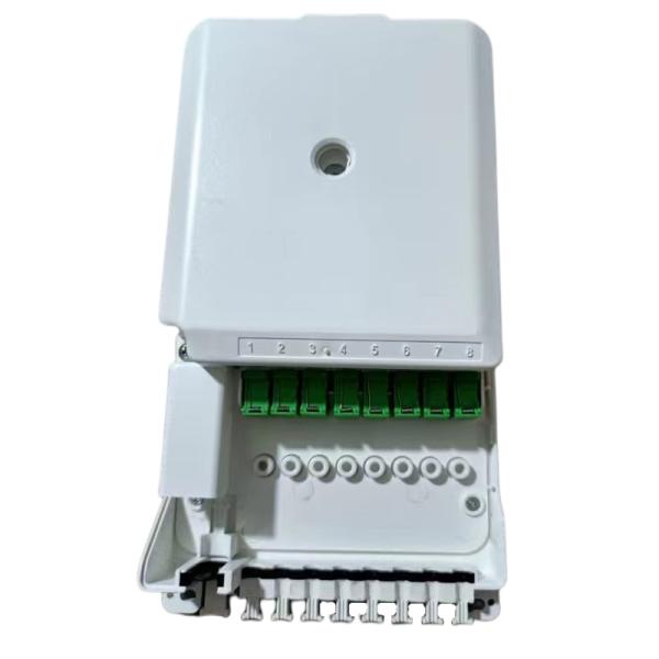 FTTH Distribution Box Chinese Fiber Optical FAT-8T ABS Material Time 1 year