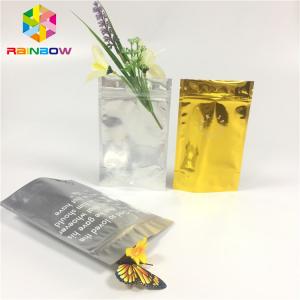 China Clear Front Doypack Foil Pouch Packaging Mylar Zip Lock Bag Cosmetic Sample Sachet wholesale
