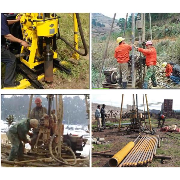 100mm Personal Geological Diesel Drilling Rig Machine 100m Depth Vibrant Yellow/Red/Blue